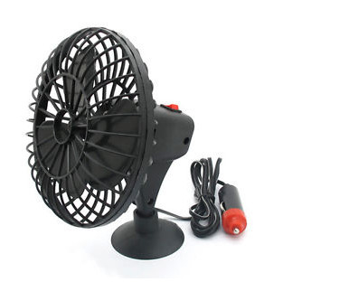 Adsorpsiyon ile Mini Siyah Plastik Araç Soğutma Fanları Dc 12v Taşınabilir 4 İnç