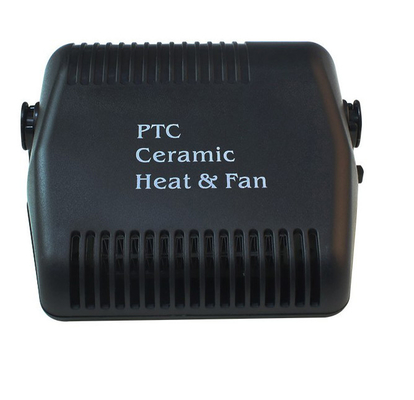 Siyah Fan Taşınabilir Araç Isıtıcıları Soğuk / Sıcak Anahtarlı Plastik Malzeme