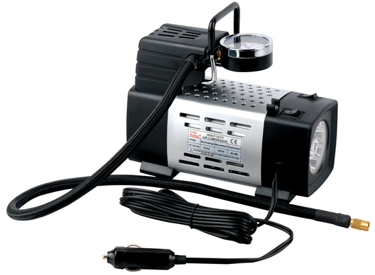 Silver Metal ağır hizmet tipi taşınabilir hava kompresörü 12v 180 W Hızlı Enflasyon