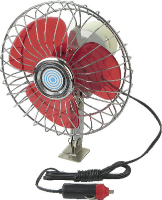 İyi bir fiyat. YF207B Kırmızı ve Gümüş Krom Araba Soğutma Fanı12V / 24V Araç İçin çevrimiçi
