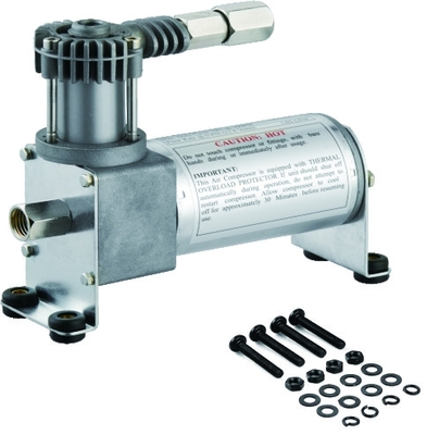 Tek 120psi Krom Hava Süspansiyon Pompası 12 Volt Paslanmaz Kurşun Hortum YURUI 6273R