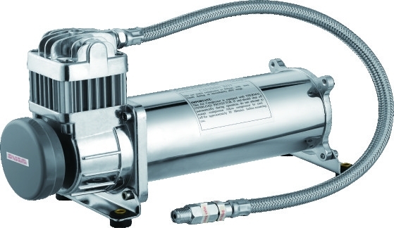 200PSI Tek Krom Araba Hava Kompresörü 12v, Kamyonlar İçin Hava Sürüşü Süspansiyonu