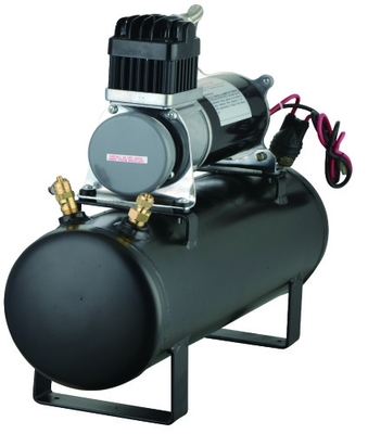 Hızlı Enflasyon İçin 12V 150PSI Hava Kaynağı Kitleri Yerleşik Hava Sistemleri 1.5 Galon Tanklar Black Metal