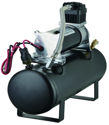 Hızlı Enflasyon İçin 12V 150PSI Hava Kaynağı Kitleri Yerleşik Hava Sistemleri 1.5 Galon Tanklar Black Metal