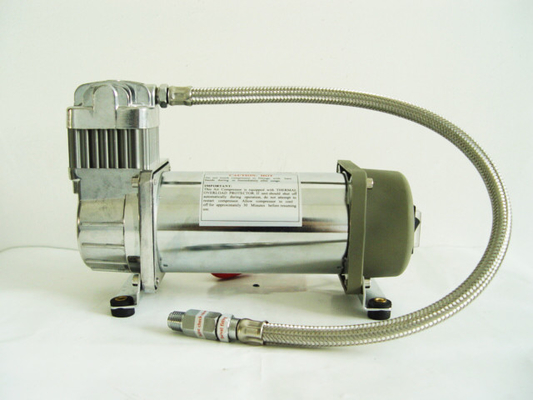Krom Hava Yastığı Hava Yolculuğu Süspansiyon Kompresörü 150psi 2.18CFM, 12v Araba Hava Kompresörü