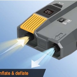 En hızlı SUP elektrikli pompası 12V ve AC güç hattı otomatik dijital ekranla köpekbalığı gibi 20psi'ye kadar şişer ve şişer.
