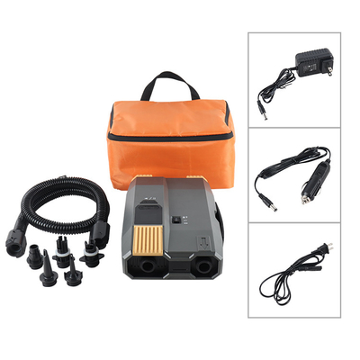 En hızlı SUP elektrikli pompası 12V ve AC güç hattı otomatik dijital ekranla köpekbalığı gibi 20psi'ye kadar şişer ve şişer.