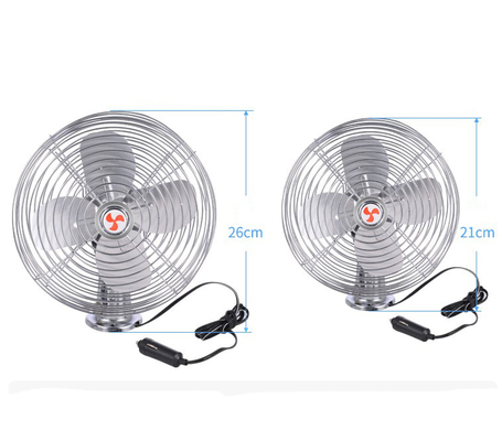 Emniyetli Metal Koruma Araba Soğutma Fanı Doğru Akım 12v, 60 Şeritli