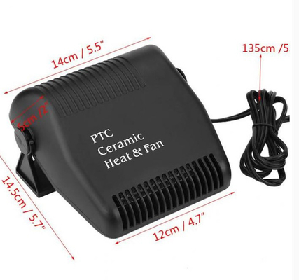 Fan ve ısıtıcı fonksiyonu ile ABS DC12V taşınabilir fan ısıtıcısı