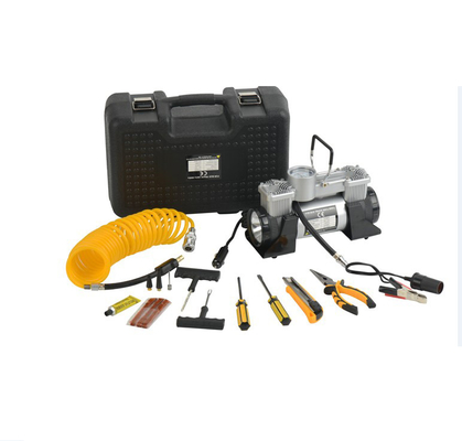 Kamyon Mini Lastik Hava Pompası 12 Volt Dc Gümüş Siyah Renkli 180w Işıkla