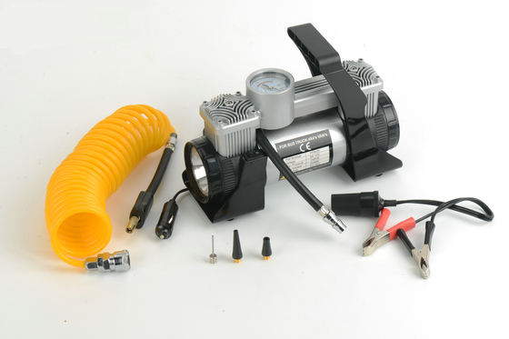 Kamyon Mini Lastik Hava Pompası 12 Volt Dc Gümüş Siyah Renkli 180w Işıkla