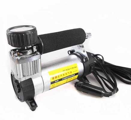Gümüş Siyah Ağır Hizmet Tipi Taşınabilir Hava Kompresörü Araba İçin 12v 140 Psi Hava Pompası