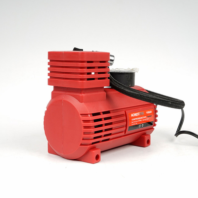 Kırmızı Araç Hava Kompresörleri Mini Hava Pompası Dc 12v 10ft Kordon Araba Bisikleti İçin