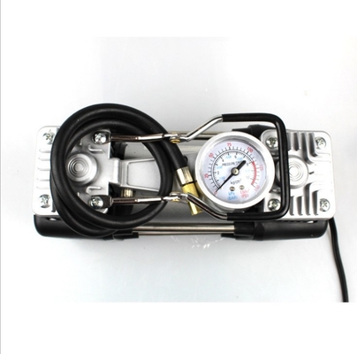 Çift Silindirli Metal Araç Hava Kompresörü DC12Volt Basınçölçerle