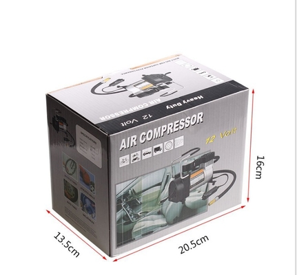Araba İçin Küçük Metal Hava Kompresörü 140psi Siyah ve Gümüş Pompa