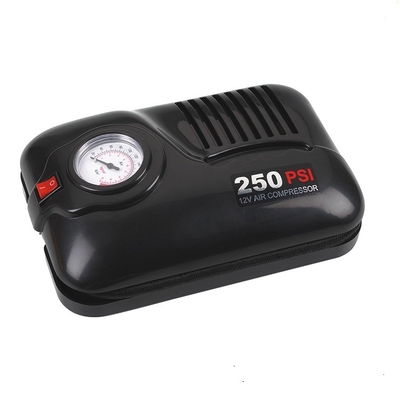 250PSI Araba Hava Kompresörü Dc 12v Plastik Malzeme Otomatik Hava Kompresörü