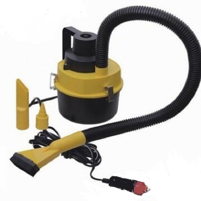 Sarı Portatif ABS DC12v Araç Kullanımı Esnek Islak ve Kuru Vakumlu