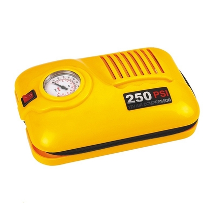 250psi Araba Hava Kompresörü Plastik Malzemesi, 2'si 1 Arada Araç Hava Kompresörü Dc 12v