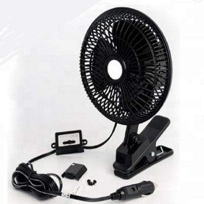 Siyah Araba Soğutma Fanı Plastik Malzeme 12v / 24v Yarım Emniyetli Metal Koruma ile