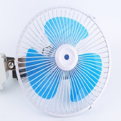Mavi Elektrikli Araba Soğutma Fanı 12v / 24v Vidalı Plastik Malzeme Montajı