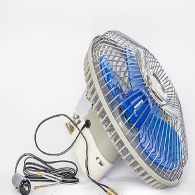 12v / 24v Araba Soğutma Fanı Tam Emniyetli Metal Korumalı 8 İnç Salınımlı Fan