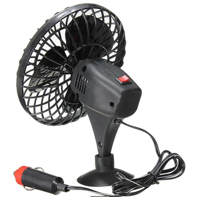 Siyah Plastik Mini Araç Ventilatörü DC 12V Soğutma Araç Ventilatörü Sigara Çakmakla