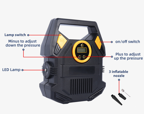 Arabalı Taşınabilir Lastik Şişirme Pompaları 12v Işıklı