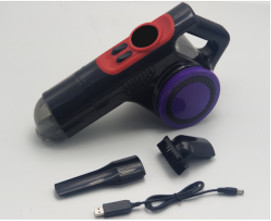 Yeniden şarj edilebilir 12V elektrikli elektrikli süpürge ve hava kompresörleri LED ışığı ile el mini hava 4 içi 1 lastik şişirme ve temizleme