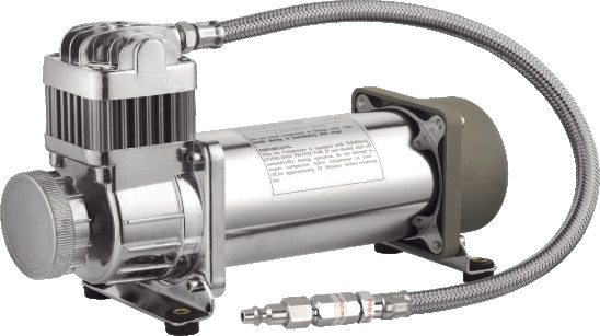İyi bir fiyat. Ağır Görevli Hava Yolculuğu Süspansiyon Kompresör Kamyon Offroad Metal Hava Yolculuğu Pnömatik 12v Chrome çevrimiçi