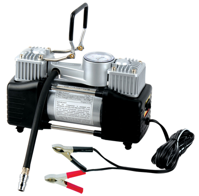 İyi bir fiyat. Çift Silindirli Metal Araç Hava Kompresörü DC12Volt Basınçölçerle çevrimiçi