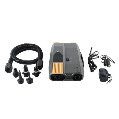 Şarj edilebilir pil ve AC güç hattı ile 12v Paddle Board pompası 110-220v 20PSI'ye kadar şişme araçlar için