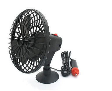 İyi bir fiyat. Adsorpsiyon ile Mini Siyah Plastik Araç Soğutma Fanları Dc 12v Taşınabilir 4 İnç çevrimiçi