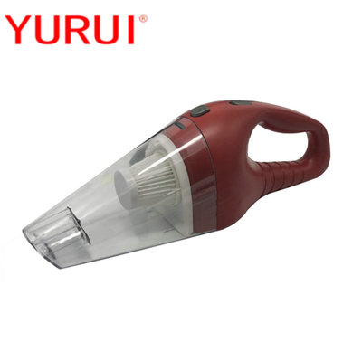 Plastik Araba Süpürgesi Kırmızı DC12v Taşınabilir Çakmak Yıkanabilir Filtre